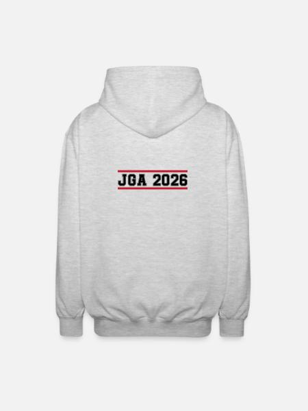 JGA_2026 - Veste à capuche unisexe - gris clair chiné