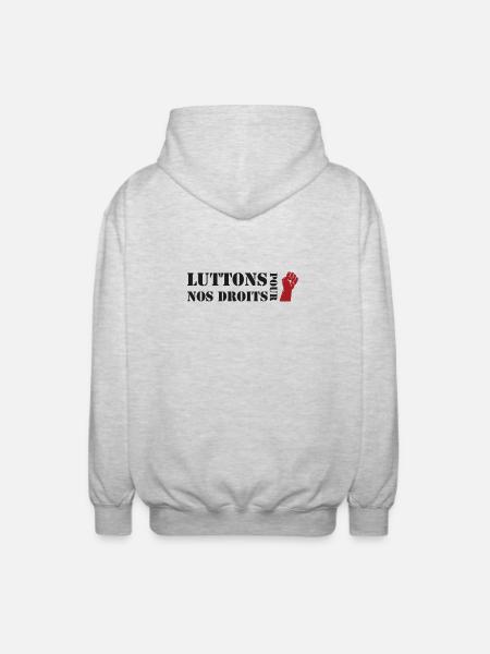 Fighting for our Rights! - Unisex Hooded Jacket - light heather grey