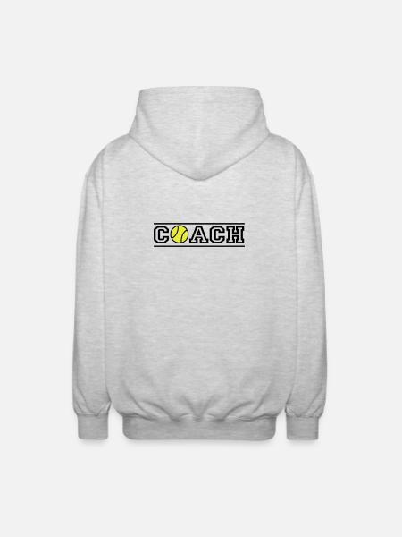 Tennis Coach - Unisex Hooded Jacket - light heather grey