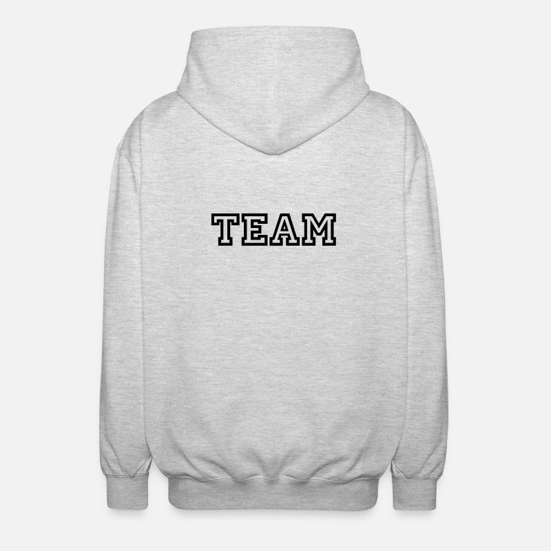 Team - Veste à capuche unisexe - gris clair chiné