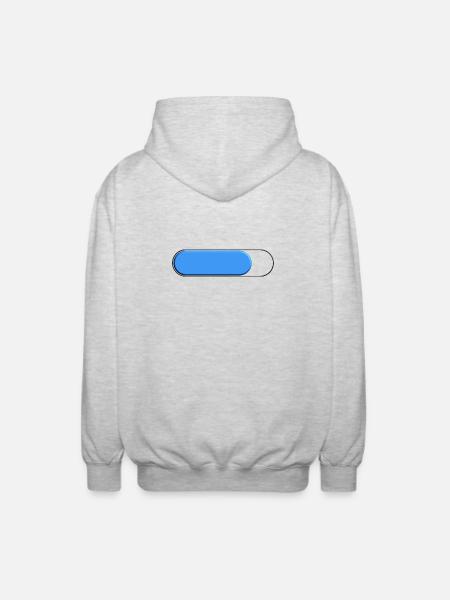 Gauge Petite bleu (loading) - Unisex Hooded Jacket - light heather grey