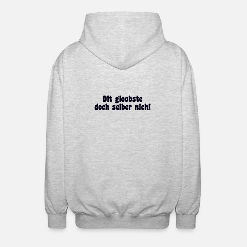 Berlin Spruch Dialekt Retro - Unisex Kapuzenjacke - Hellgrau meliert