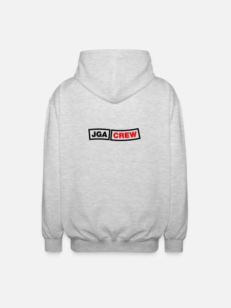 Bachelor Party Crew - Emblem - Unisex Hooded Jacket - light heather grey