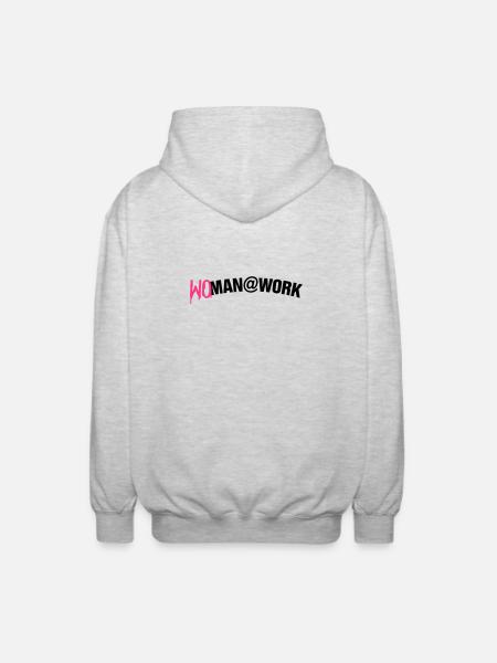 Woman at work - Unisex Hooded Jacket - light heather grey