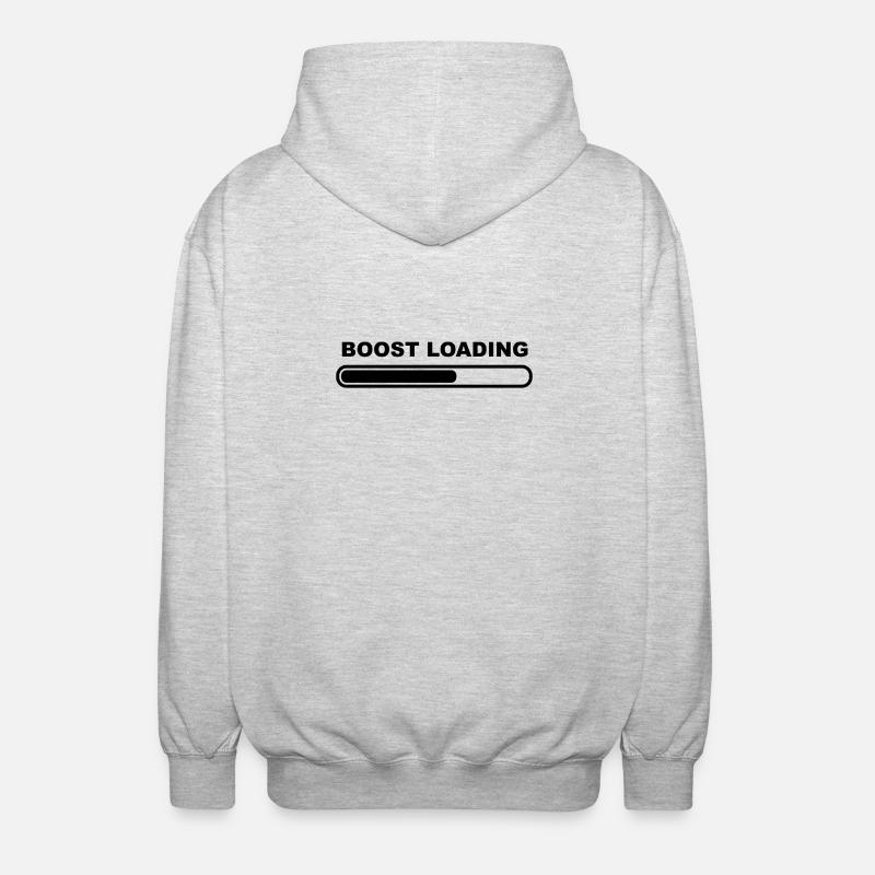 Turbo-Auto laden - Unisex Kapuzenjacke - Hellgrau meliert
