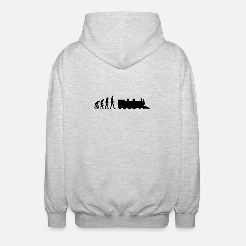 Railway Railwayman Cheminot Train Eisenbahn - Unisex Hooded Jacket - light heather grey