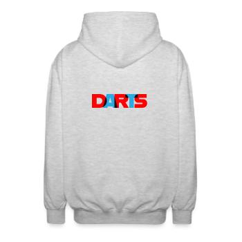 Dart, DARTS_3D_Farben - Veste à capuche unisexe - gris clair chiné - Dos - AI Model Male 185 light (185cm)
