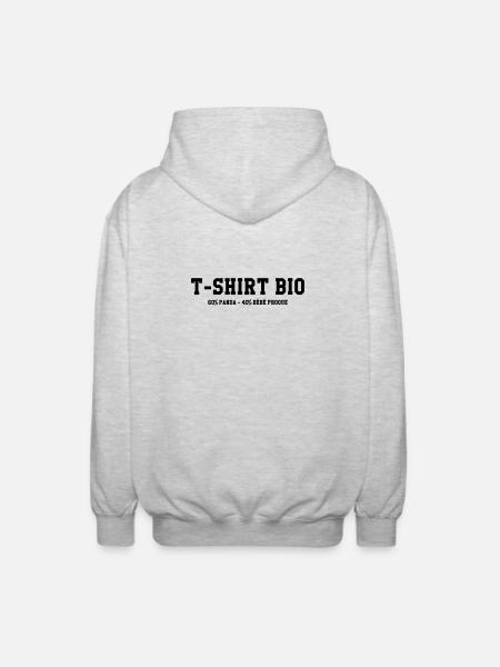 Bio Panda Bebe Phoque Humour - Veste à capuche unisexe - gris clair chiné