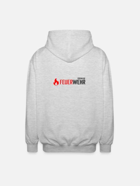 Feuerwehr - Unisex Kapuzenjacke - Hellgrau meliert