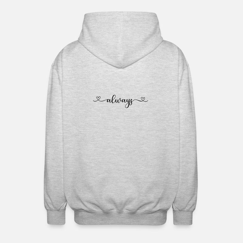 always - Veste à capuche unisexe - gris clair chiné