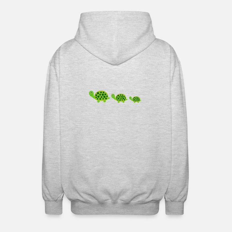 Turtle Turtles - Unisex Hooded Jacket - light heather grey