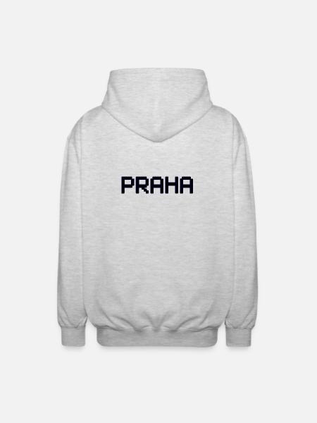 PRAHA Prague Prag - Unisex Hooded Jacket - light heather grey