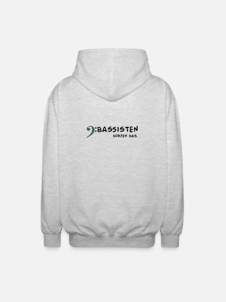 Bassists are allowed to - Unisex Hooded Jacket - light heather grey