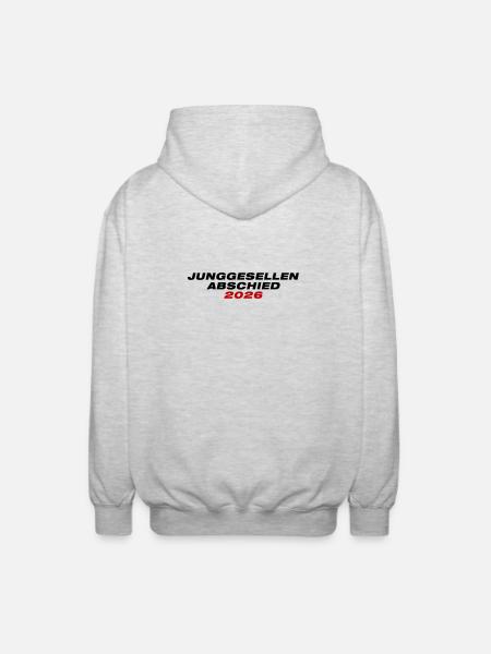 Junggesellen Abschied 2026 Jga - Unisex Kapuzenjacke - Hellgrau meliert