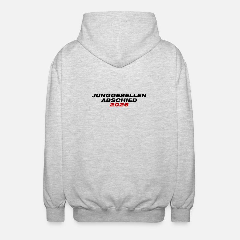 Enterrement de vie de garçon 2026 - Veste à capuche unisexe - gris clair chiné