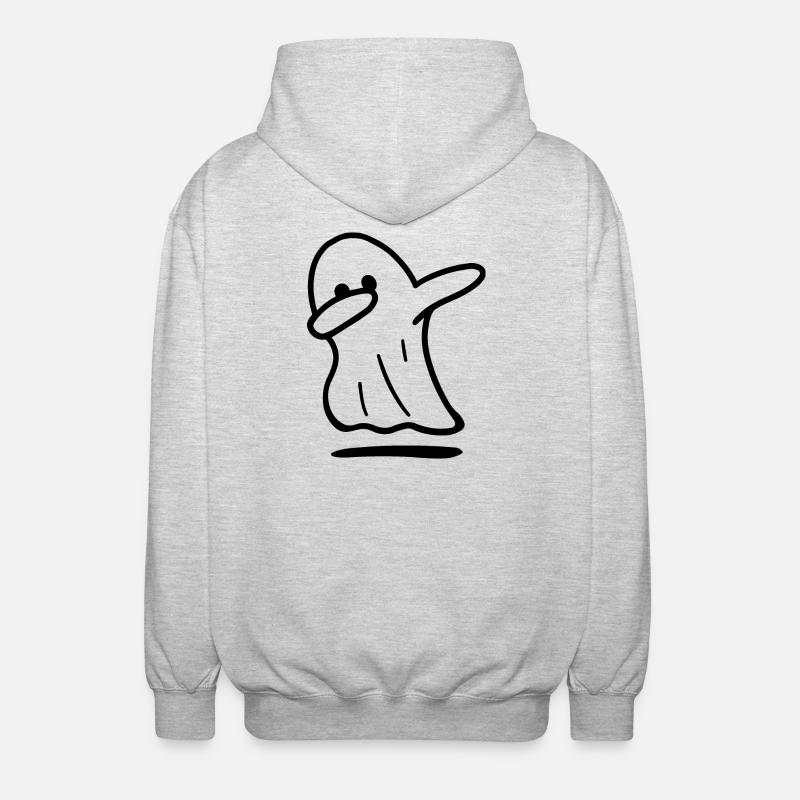 Ghost / Funny ghost / halloween / dabbing ghost - Unisex Hooded Jacket - light heather grey