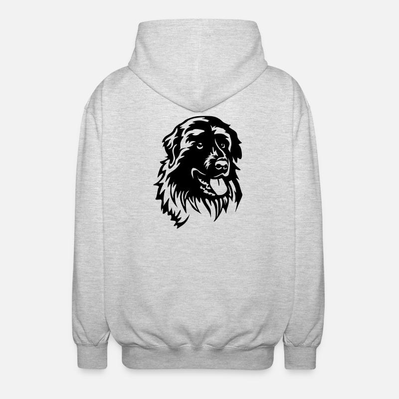 Estrela Berghund Kopf - Unisex Kapuzenjacke - Hellgrau meliert