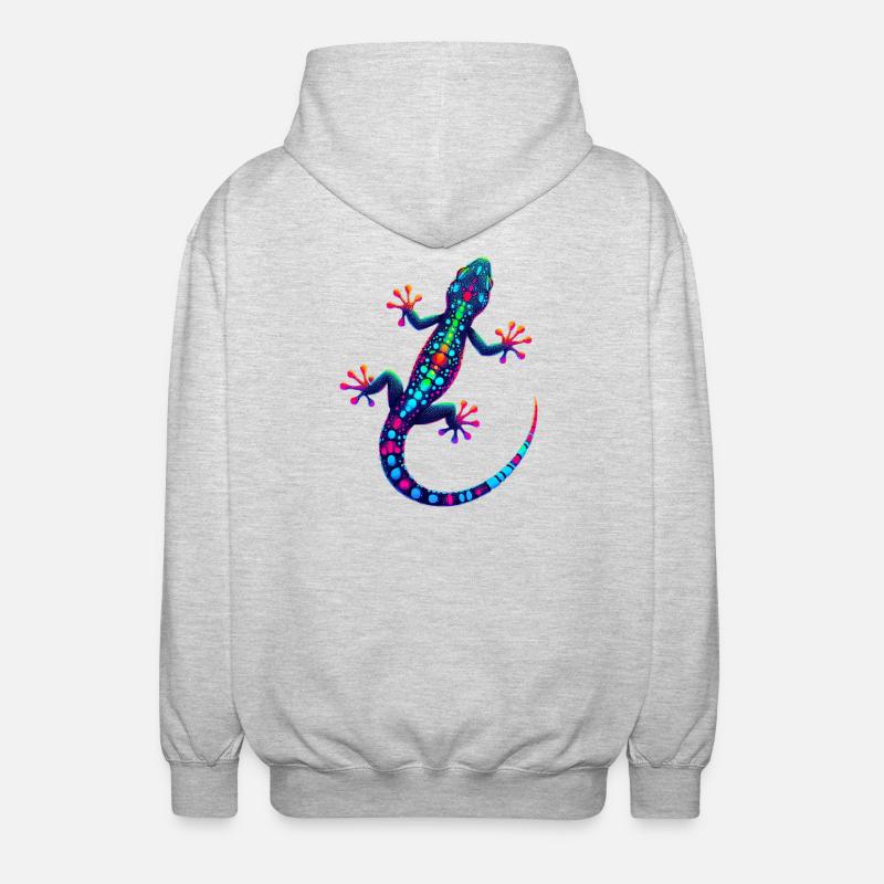 Gecko - Veste à capuche unisexe - gris clair chiné