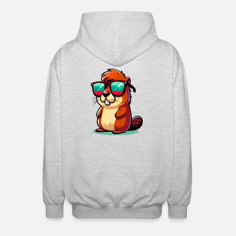 Bieber - Unisex Kapuzenjacke - Hellgrau meliert