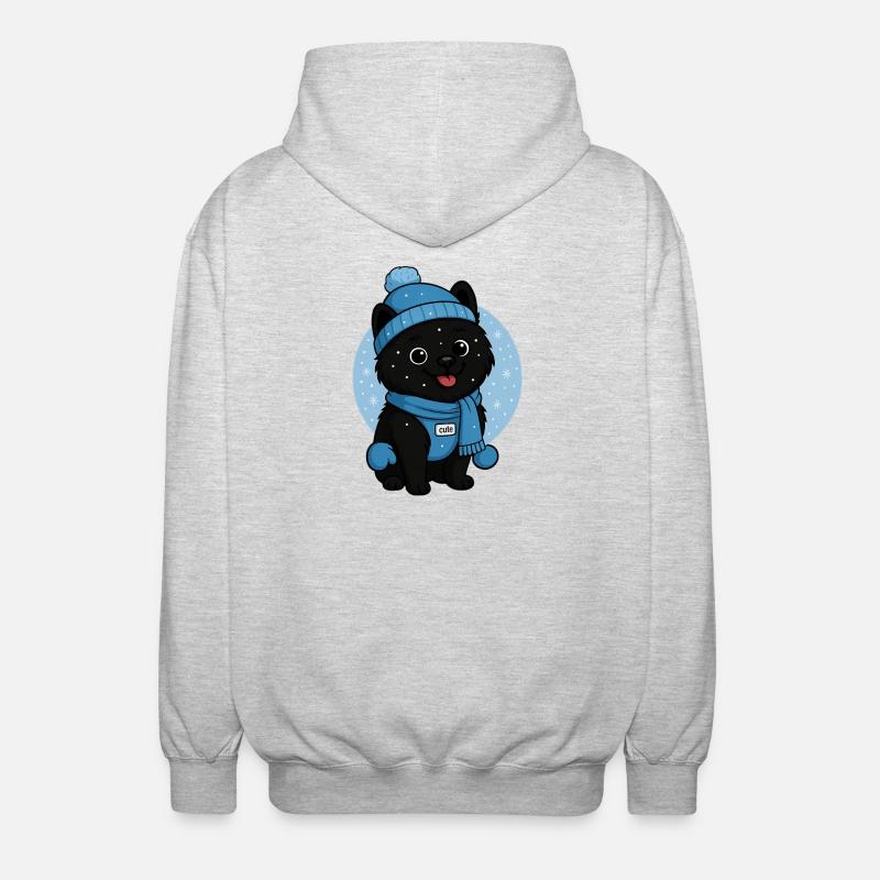 Kuschelhund Winterzauber - Unisex Kapuzenjacke - Hellgrau meliert