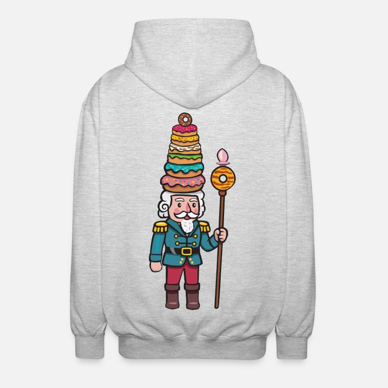 Donut-Cracker Nussknacker - Unisex Kapuzenjacke - Hellgrau meliert