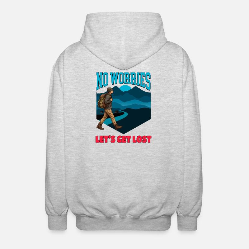 Pas de souci, on se perd - Veste à capuche unisexe - gris clair chiné