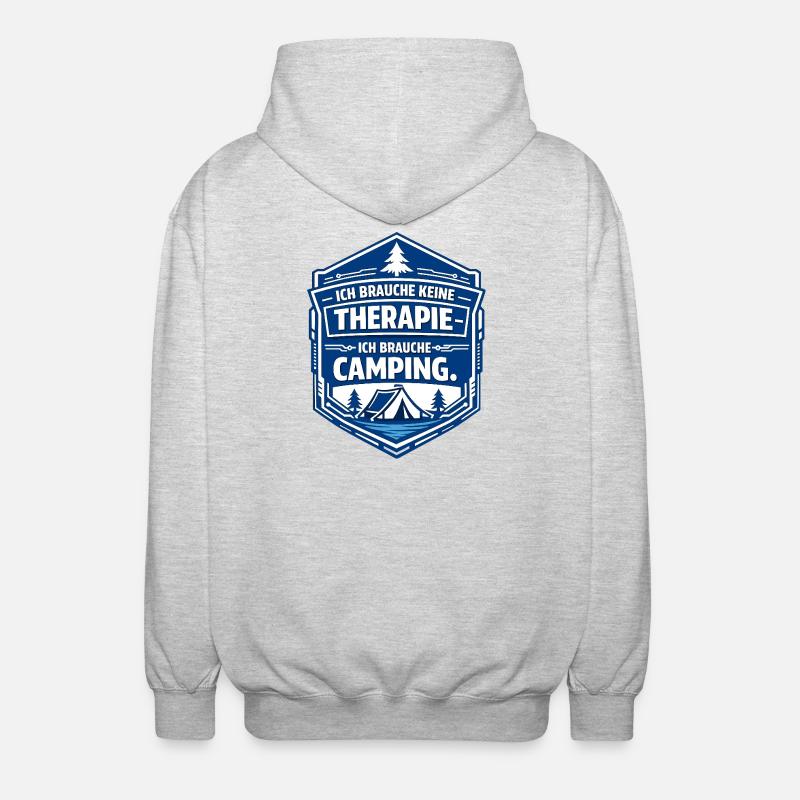 Camping - Unisex Hooded Jacket - light heather grey