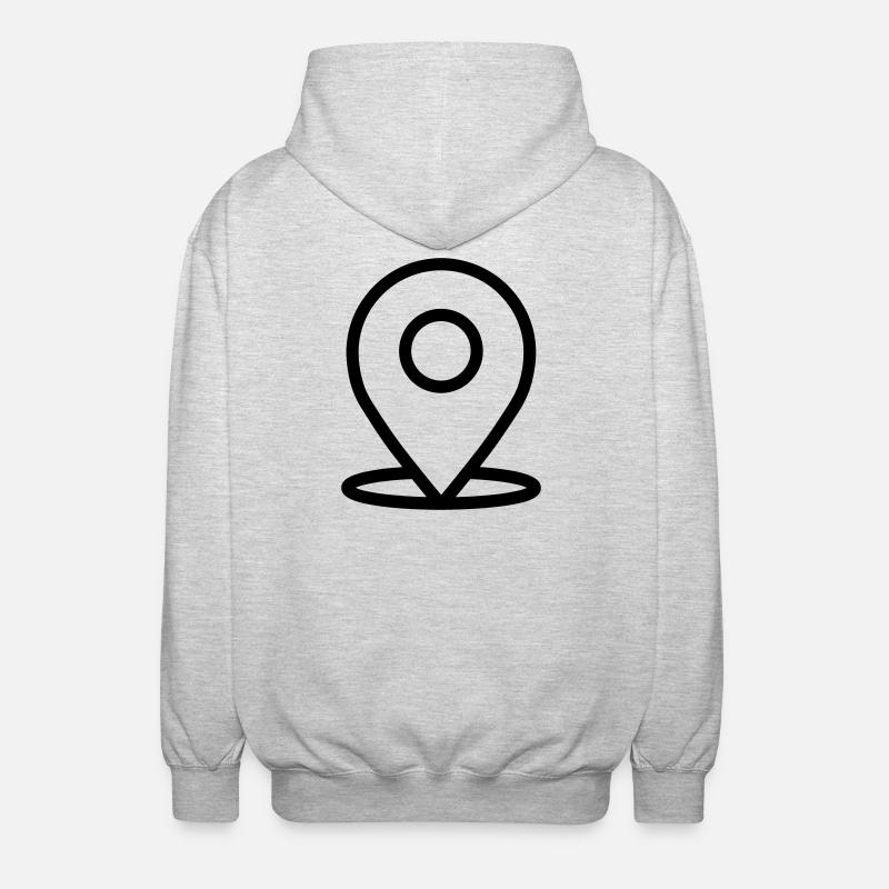 localisation - Veste à capuche unisexe - gris clair chiné