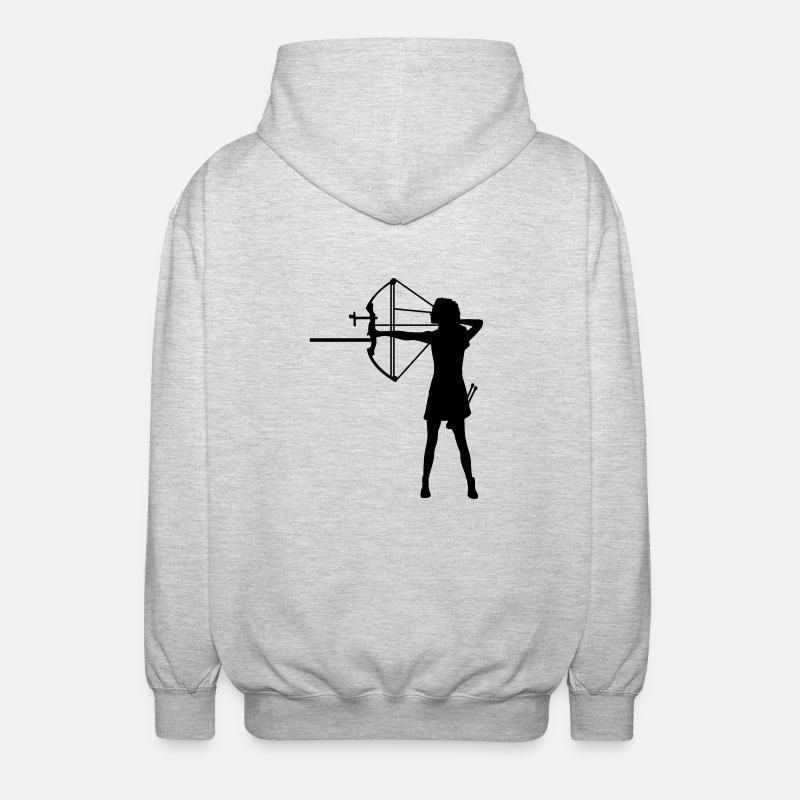 composé de dame unique - Veste à capuche unisexe - gris clair chiné