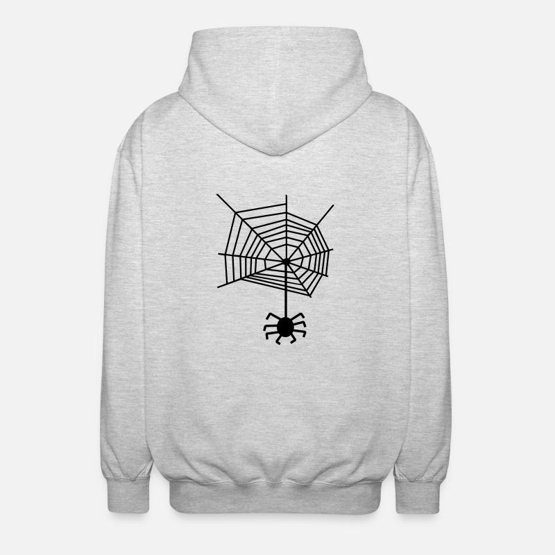 Spider web spiderweb Spider - Unisex Hooded Jacket - light heather grey