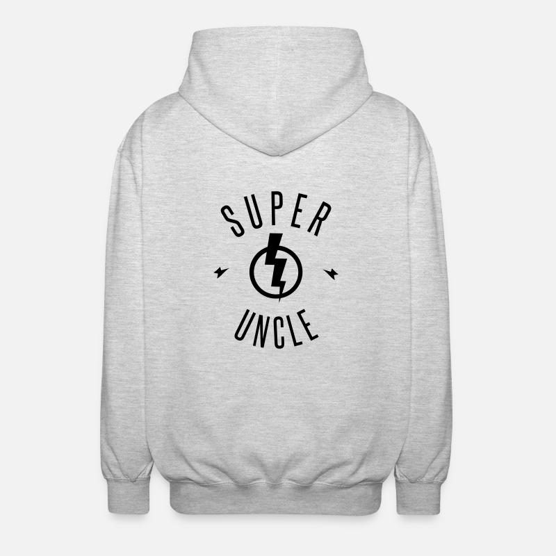 SUPER UNCLE - Unisex Kapuzenjacke - Hellgrau meliert