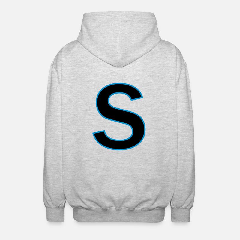 Buchstaben s Vektor - Unisex Kapuzenjacke - Hellgrau meliert