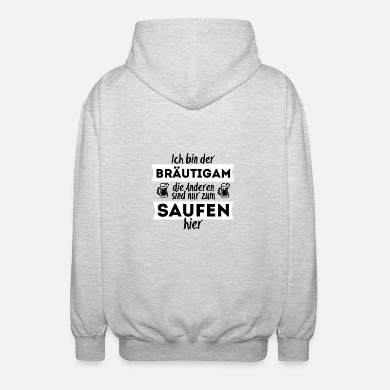 Ich bin der Bräutigam - Unisex Kapuzenjacke - Hellgrau meliert