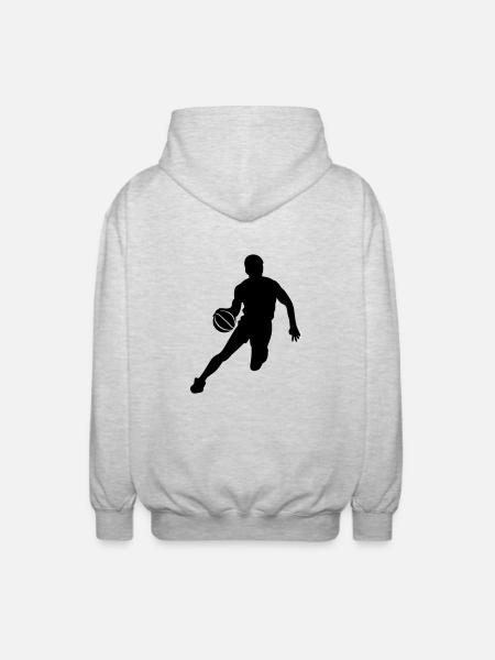 Basketball #6 - Unisex Hooded Jacket - light heather grey