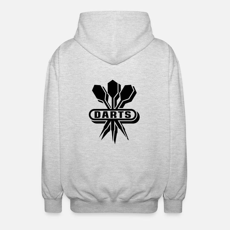darts1__f1 - Unisex Kapuzenjacke - Hellgrau meliert