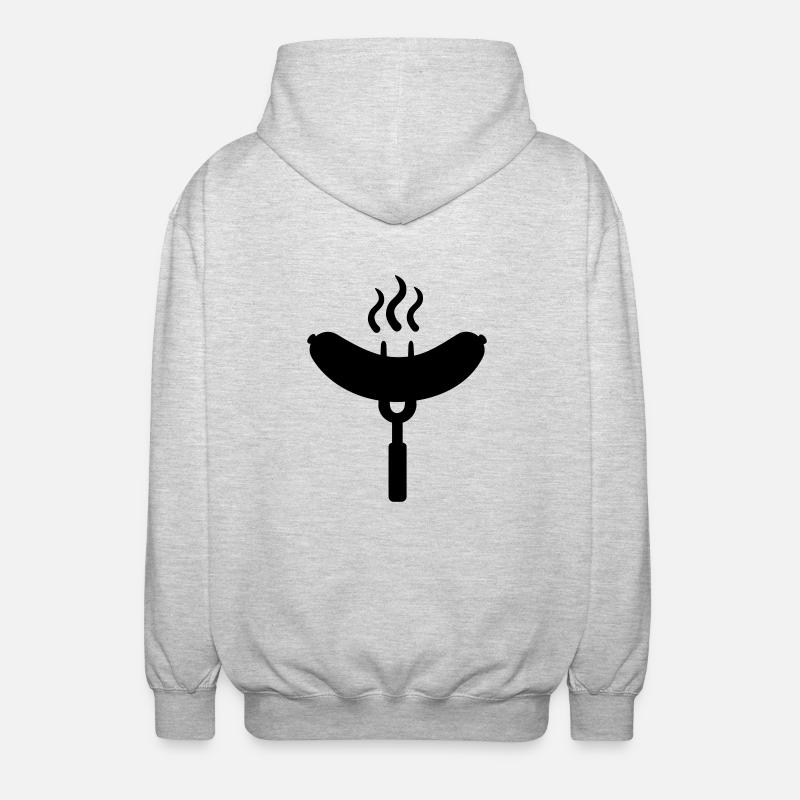Bratwurst - Unisex Kapuzenjacke - Hellgrau meliert