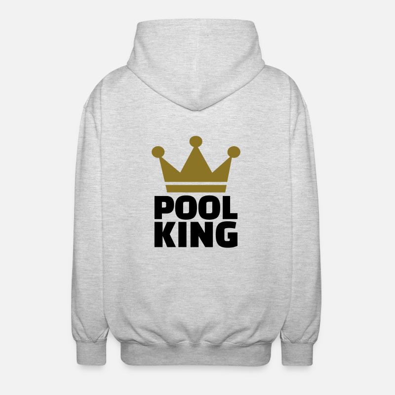 Pool King - Unisex Hooded Jacket - light heather grey