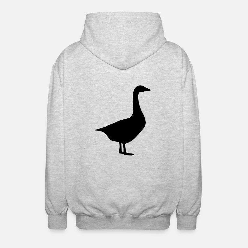 Gans - Unisex Kapuzenjacke - Hellgrau meliert