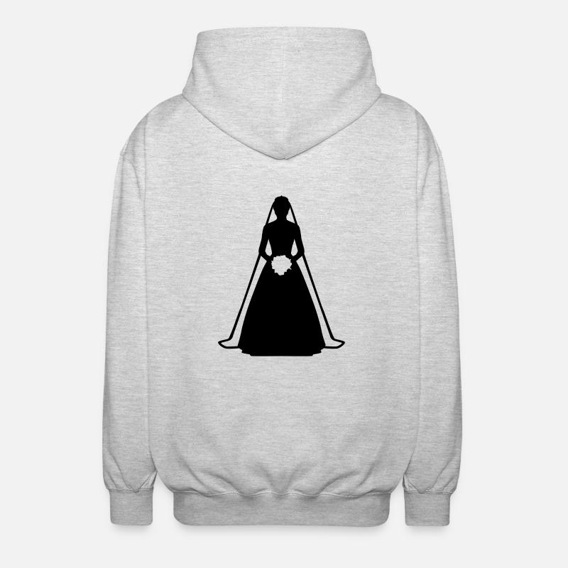 Mariée - Veste à capuche unisexe - gris clair chiné