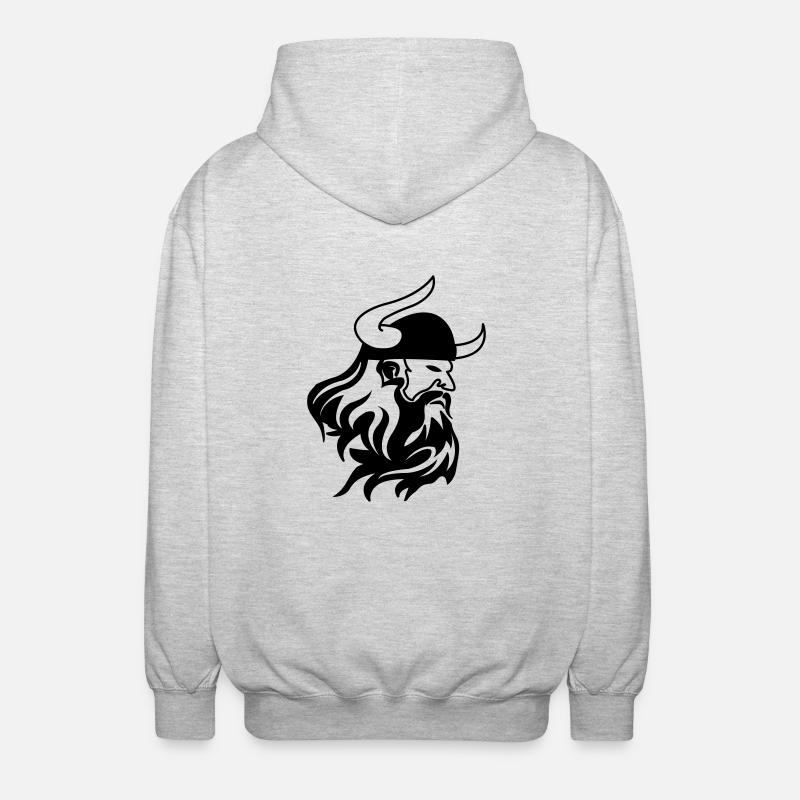 wikinger_00 - Unisex Kapuzenjacke - Hellgrau meliert