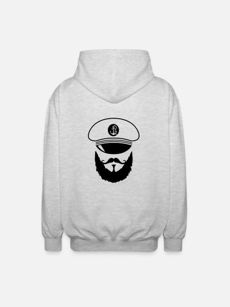 captain_02 - Unisex Kapuzenjacke - Hellgrau meliert
