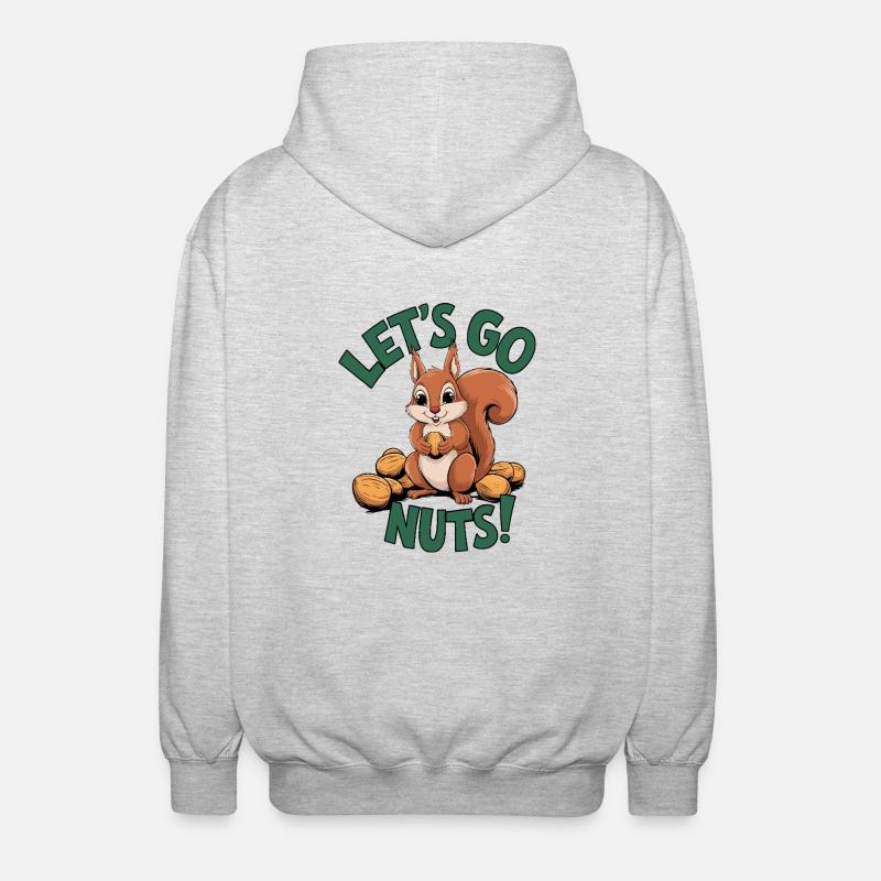 Let's Go Nuts! - Unisex Kapuzenjacke - Hellgrau meliert