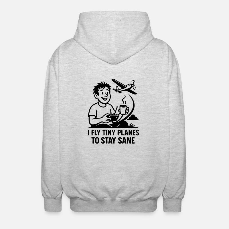 0006 stay sane - Unisex Kapuzenjacke - Hellgrau meliert