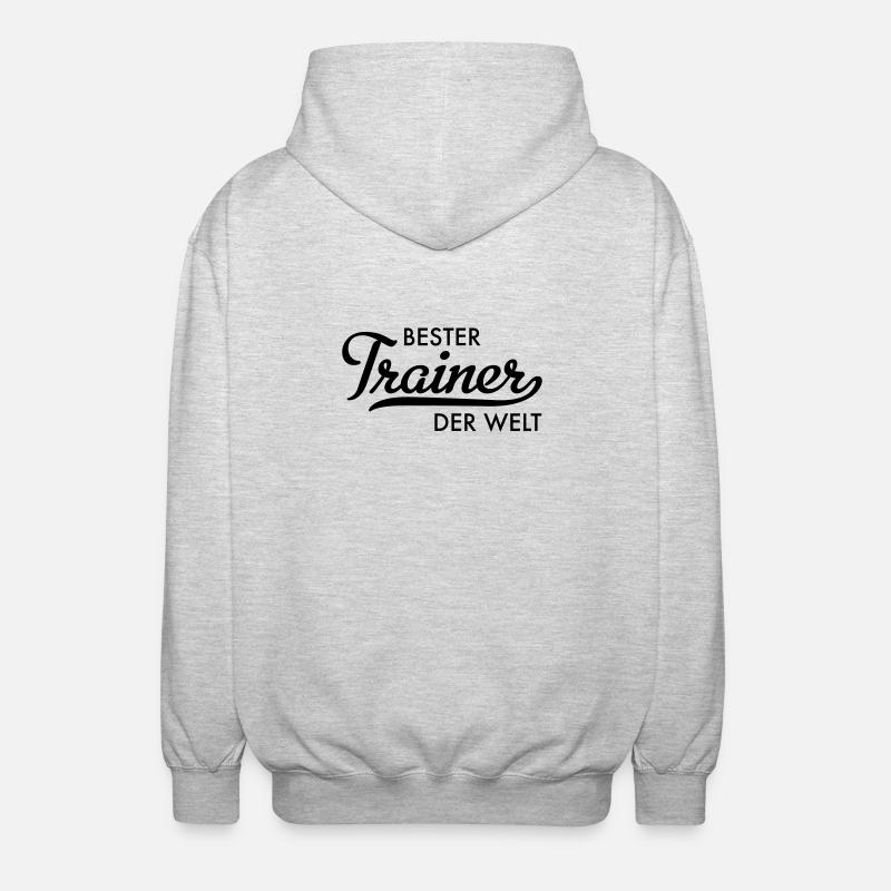 bester trainer der welt - Unisex Kapuzenjacke - Hellgrau meliert