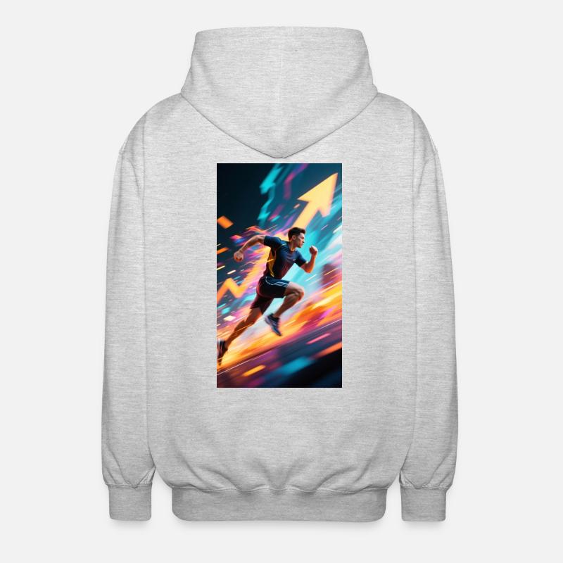 keep moving - Unisex Hooded Jacket - light heather grey