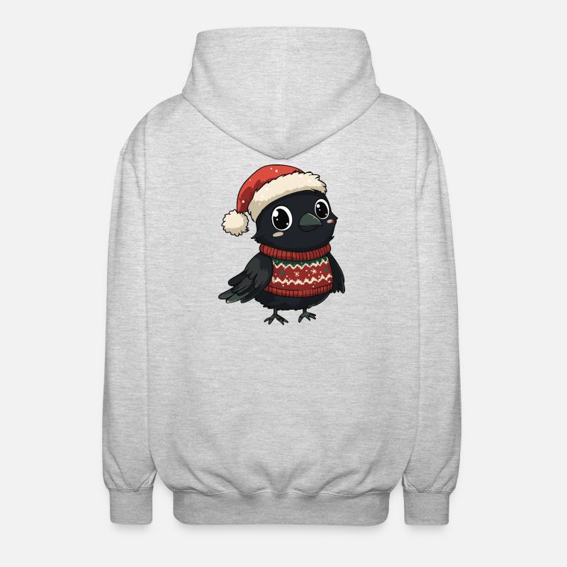 Noël de Corbeau - Veste à capuche unisexe - gris clair chiné