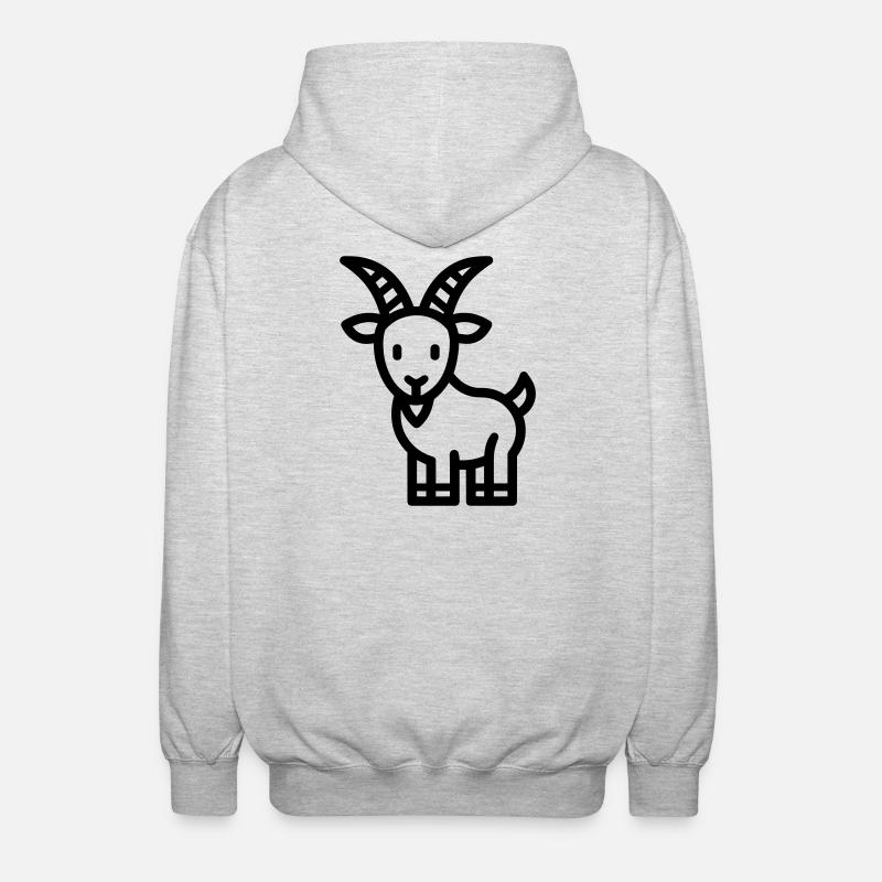 chèvre - Veste à capuche unisexe - gris clair chiné