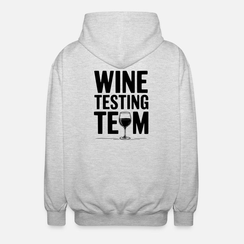 Wine Testing Team - Unisex Hooded Jacket - light heather grey