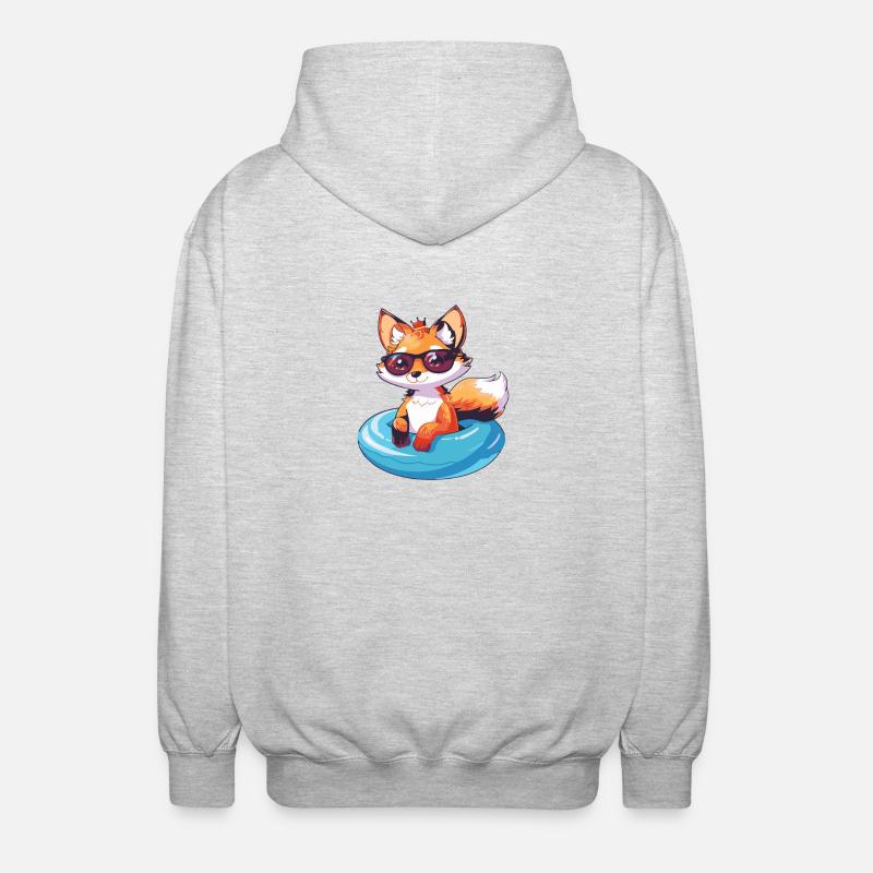 Fox Comic Cool - Unisex Hooded Jacket - light heather grey