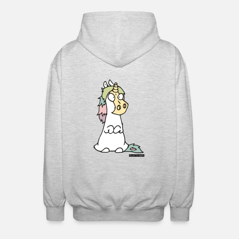 Pferd # 1 - Unisex Kapuzenjacke - Hellgrau meliert